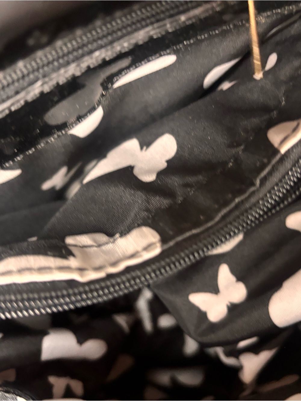 D’orcoa vegan Patent Floral Tote with Gold Accent Charm - Picture 9 of 15